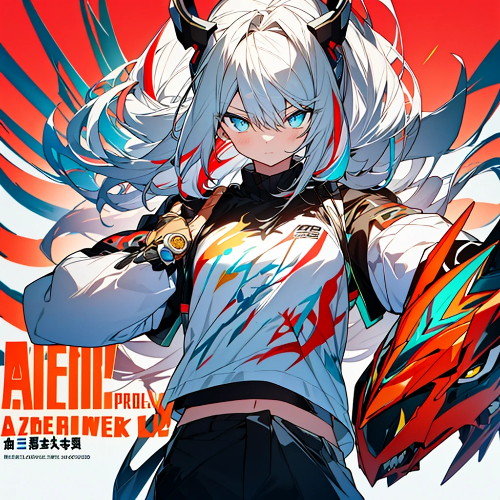 background, mixed-language_text, Japanese letters in graffit ,girls, excellent lighting, sidelighting, (), vhsKeeper,, style GUILTY GEAR -STRIVE perfect ultimate (flat color: 1.3), (magazine_cover: 1.4), (multicolored_background: 1.3), striped_background, card_background, :: comix style by joe madureira :: circular pieces of white metals glued to the arms coming out shimmering yellow glow, , perfect and detailed, ultra detailed shirt with abstract design and with letter print Japanese in graffit of the sides of clothing, image of full-body girls fighting alongside you with powerful dragons versus alien creature full of tentacles, with immersive effects, hover effect, background graffiti style tribal tattoo with vibrant colors "HDR ultra" detailed and with focus effect, (masterpiece: 1.2, best quality), (beautiful eyes finely detailed: 1.2), , ((Solo)), (Finely detailed eyes and detailed face :1.3), in various full-body attack poses, (cute background: 1.2),futuristic costume, super detailed circular metals Clinging to arms and pants, fantastic paintings