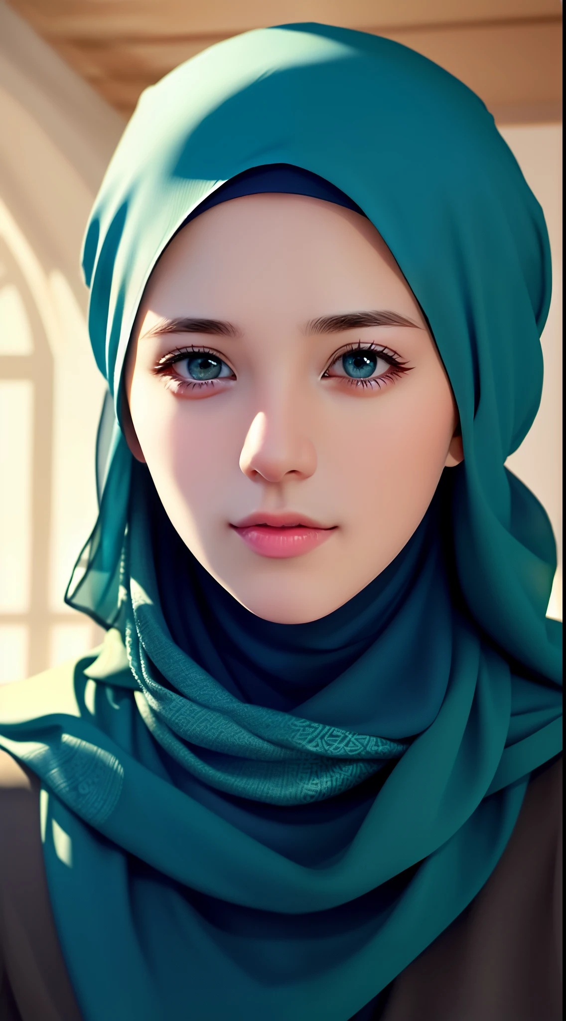 1girl, solo, beautiful face, high detailed realistic eyes, double eyelids, high detailed realistic pupils, (upon body from head to waist:1.36), (wearing hijab:1.37), (moslem headscarf:1.37), reading glasses, sitting alone on a long chair, amazing mosque park background, taj mahal, best quality, masterpiece, highres, black and white moslem female dress, Beautiful face, (upon body from head to waist:1.35), tyndall effect, photorealistic, dark studio, two tone lighting, 8k uhd, dslr, soft lighting, high quality, volumetric lighting, candid, Photograph, high resolution, 4k, 8k, Bokeh, (hyperrealistic girl), (illustration), (high resolution), (extremely detailed), (best illustration), (beautiful detailed eyes), (best quality), (ultra-detailed), (masterpiece), (wallpaper), (photorealistic), (natural light), (rim lighting), (detailed face), (high detailed realistic skin face texture), (anatomically correct), (heterochromic eyes), (detailed eyes), (sparkling eyes), (dynamic pose), (hair completely covered by the hijab:1.35), looking to viewer