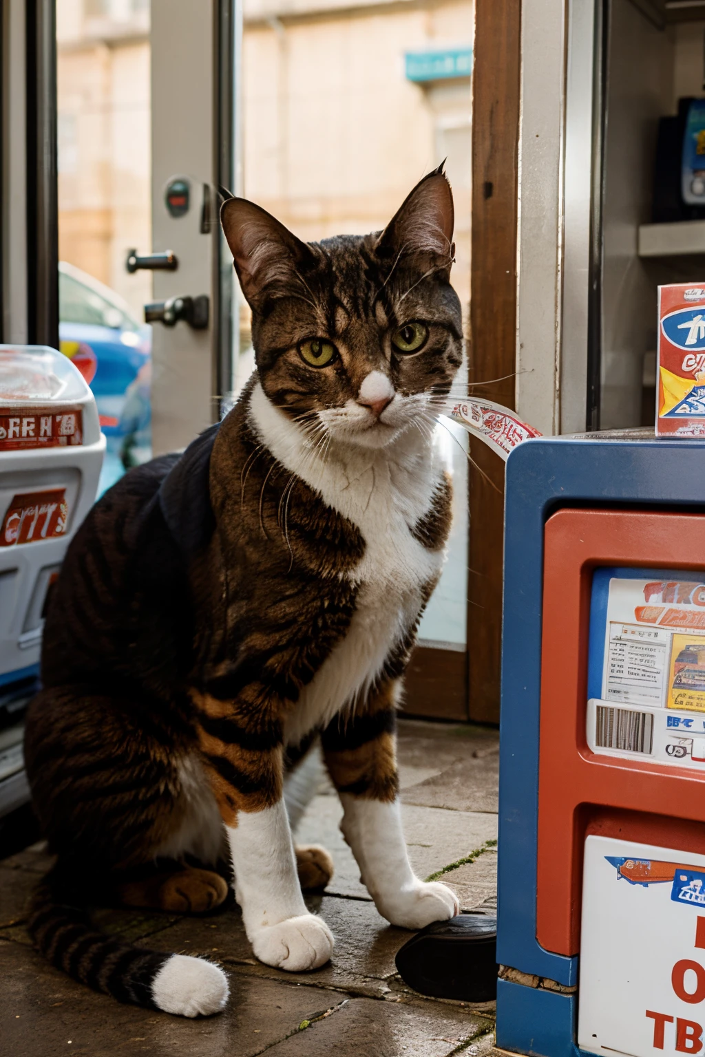 tricky cat selling lottery tickets