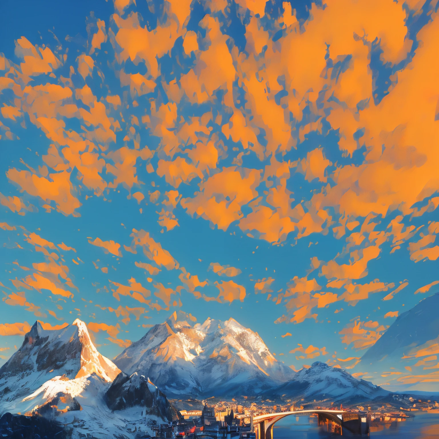 empty sky, (clear sky), cloudless, big landscape, empty foreground, massive landscape, gigantic fantasy landscape, castles, bridge, mountains, forest, highly detailed, details, ocean, photorealistic, 8k, masterpiece, from above,