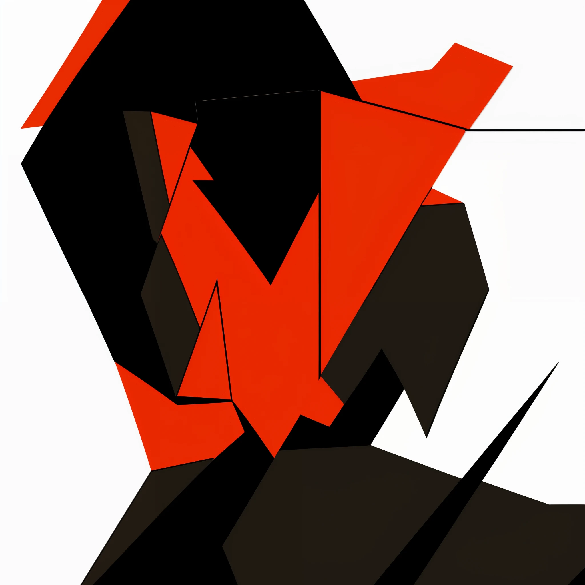 there is a white and orange logo with a red stripe, inspired by Zsolt Bodoni, dark orange black white red, orange red black white, minimalist vector art, frank miller creative design, 2d minimalist vector art, very minimal vector art, fragmented typography, vectorized, mirrors edge art style, saul bass, inspired by Ivan Generalić