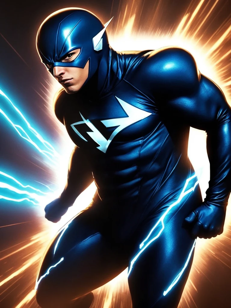I need a speedster superhero costume like the blue and black flash