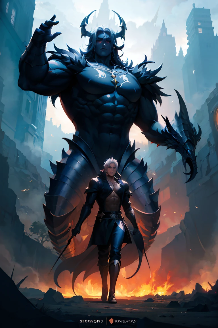 Anime style illustration of man carrying a dragon, Epic Anime Fantasy, epic anime style, author：Hero, anime epic artwork, Dragon Knight, Epic fantasy art style, human and dragon fusion, Advanced Digital Animation Art”, anime fantasy illustrations, badass anime 8 k, Epic fantasy style art, anime in fantasy style, Epic fantasy style, detailed digital anime art
