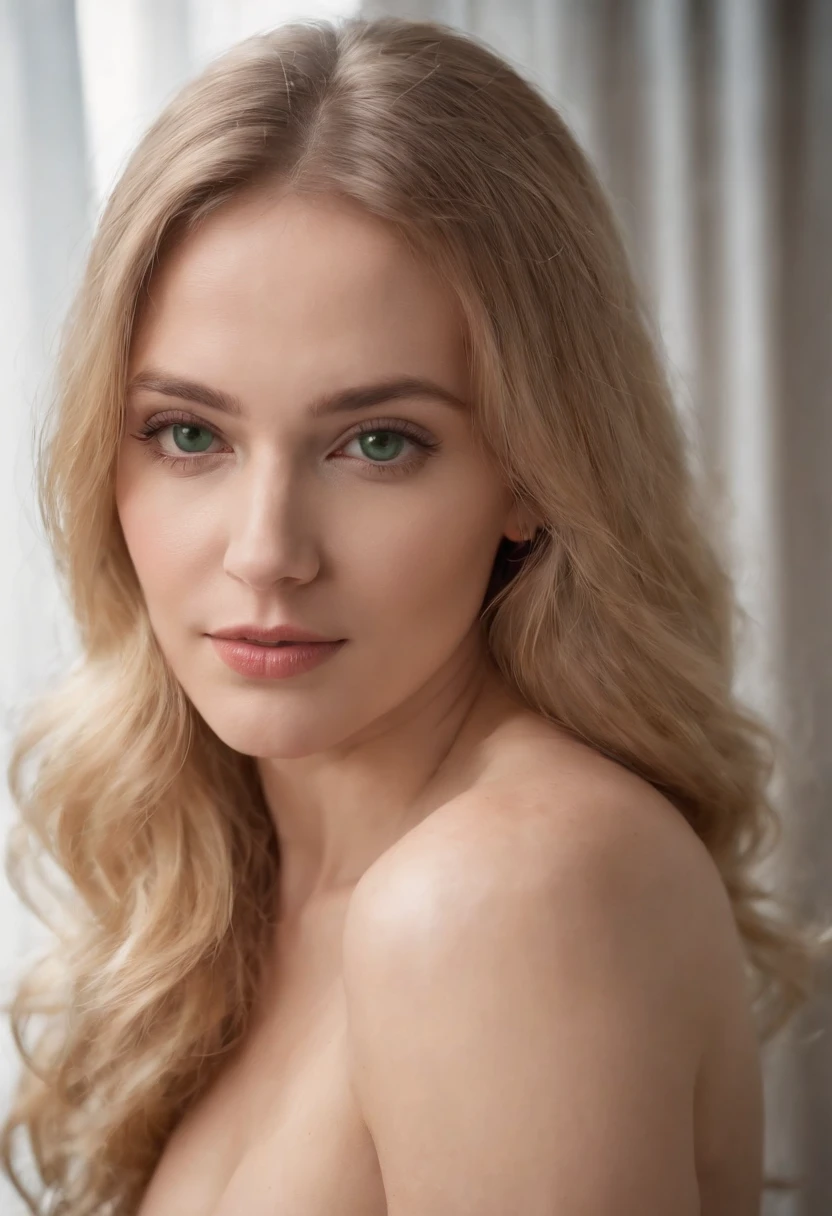 (best quality,4k,highres,masterpiece:1.2),ultra-detailed,(realistic:1.37),blonde woman, naked body, green eyes, full figure, fit body, big breast, in a bedroom, high lighting, laying on sofa