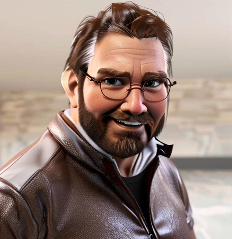 Transform him into Santa Claus Disney Pixar Movie style. 3d render