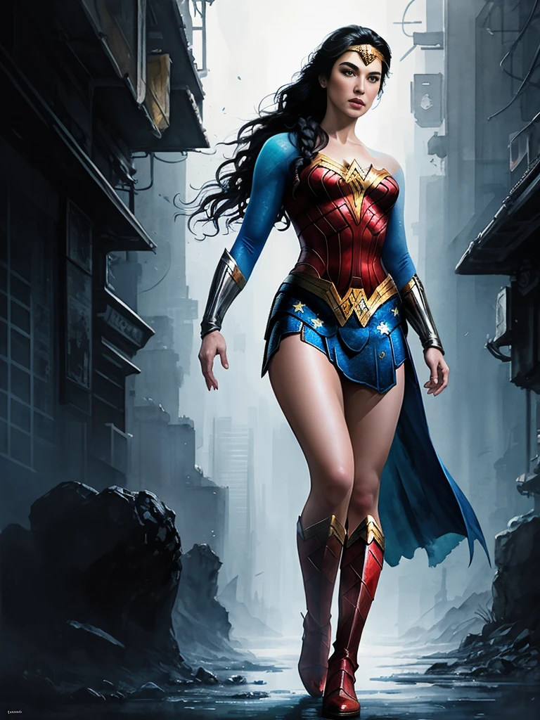wonder woman , stiletto high  heels, posando, commission for high res, Wonder Woman,  Thick, thicc thighs!!!,  fullbody! Expression of fear, expression of despair, terrified. Bondage, submission, tied with ropes. screaming in pain, suffering a lot, destroyed, HUMILIATED, captured and raped by bandits, raped, degraded, degrading, degradation, depravation. abandonned, torn garments, in the prison shower. forced into prostitution,  forced into prostitution. 