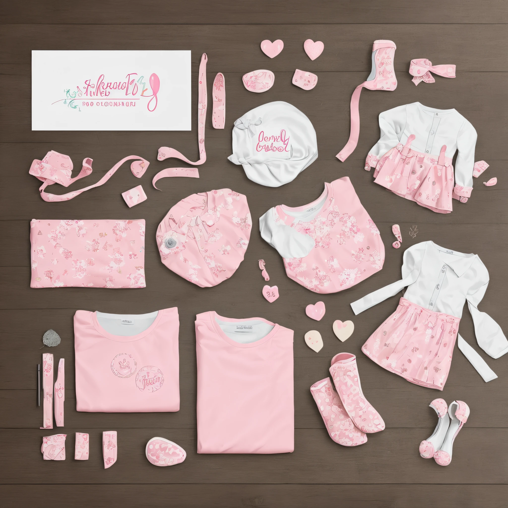 create a logo with faves by jo

this is for a thrift shop, make it girly, feminine vibe with pastel light baby pink