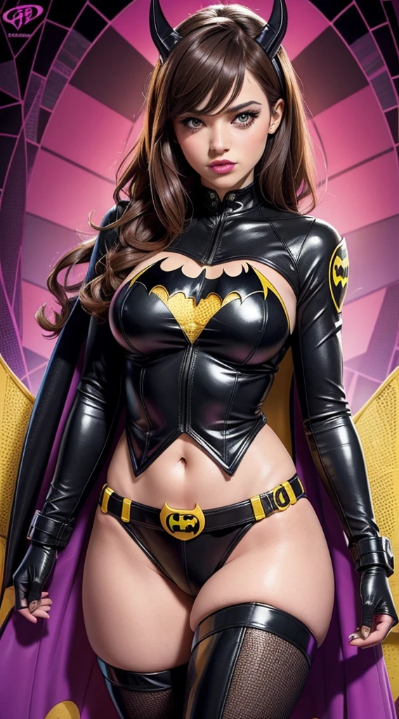 Batgirl sexy de DC Comics, Obra maestra, La mejor calidad, abstracto, psicodelic, neon, (honeycomb pattern), (creativo:1.3), sy3, SMM, fantasy00d