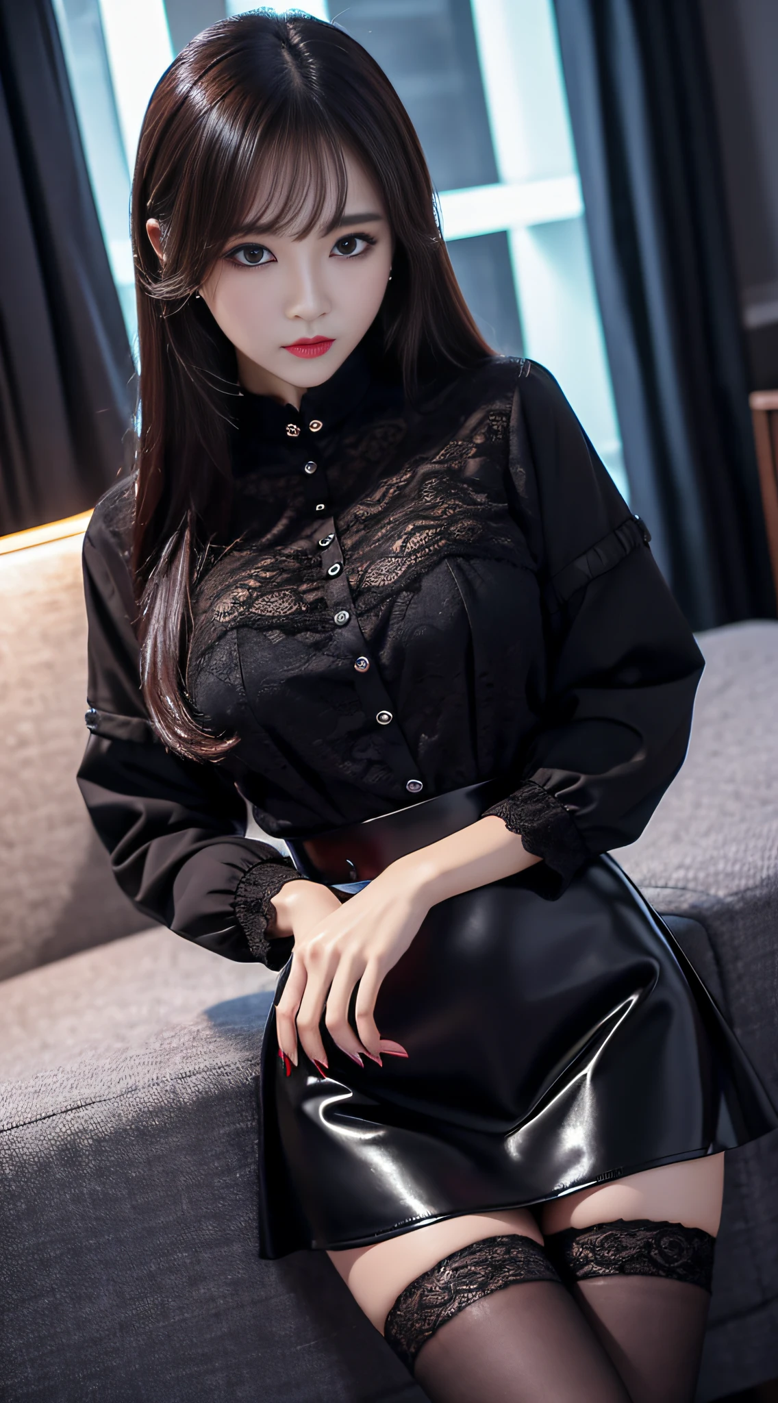 Fascinating beauty、校服、Blouse、jaket、tight skirts、Evil Female Executive、Evil Fall、Dark、brainwash、panthyhose、lacy fabric、Glossy legs、Drink liquids、Evil look、Suspicious look、Hollow eyes、darkened room、Night、wicked、seductiv