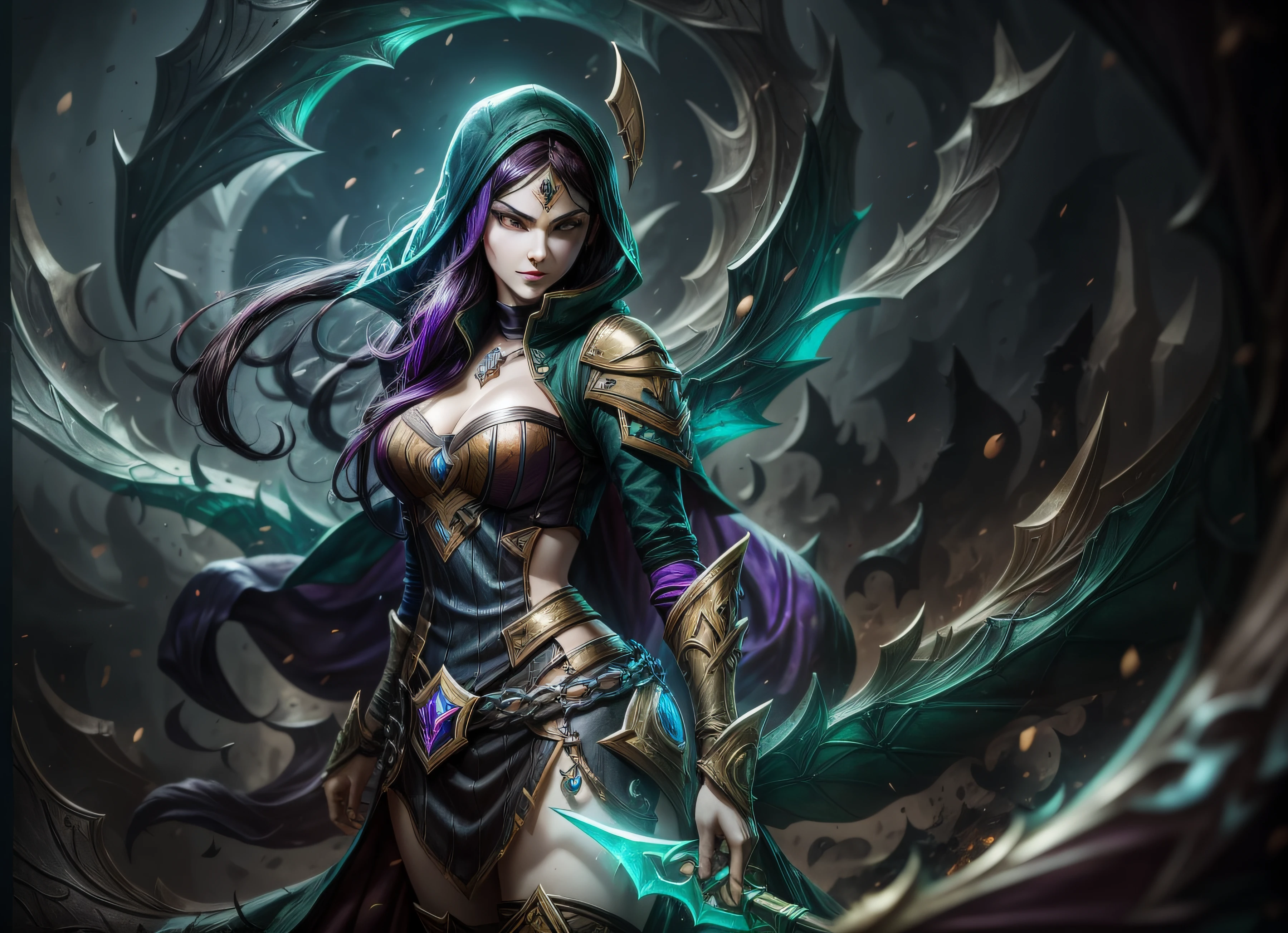 Morgana, LoL,league of legends, Iso, GAb, HD, v5. Correntes , pose dinâmica, CGI. --auto --s2