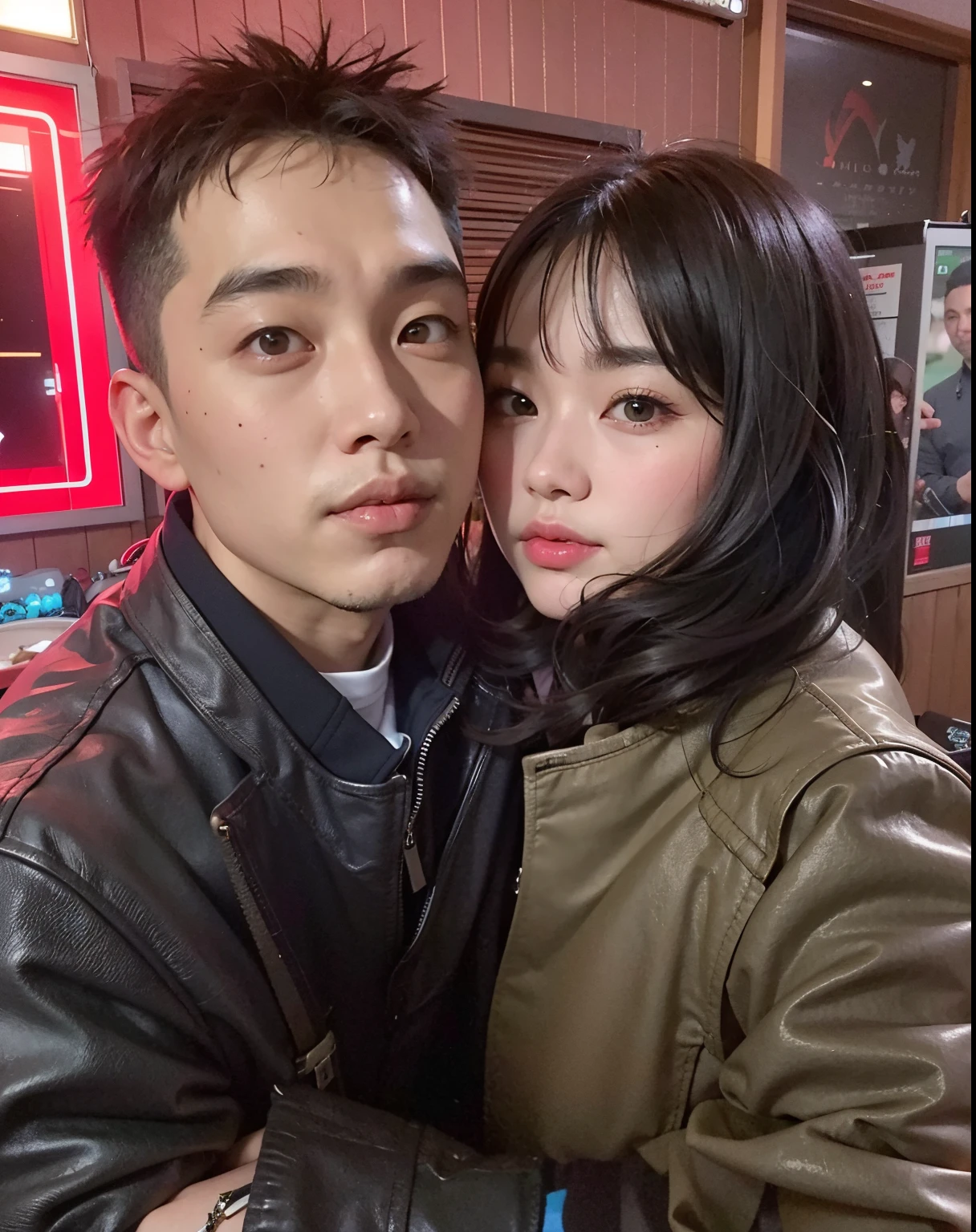 there is a man and woman that are posing for a picture, loish and ross tran, jin shan and ross tran, ruan jia and brom, kda and sam yang, ross tran and bayard wu, ruan jia and fenghua zhong, ross tran and ilya kuvshinov, xision wu, yanjun chengt