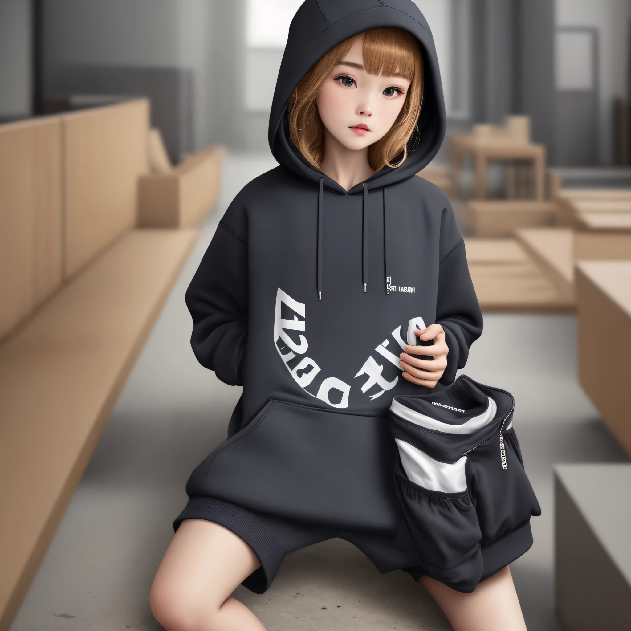 Product photo black hoodie