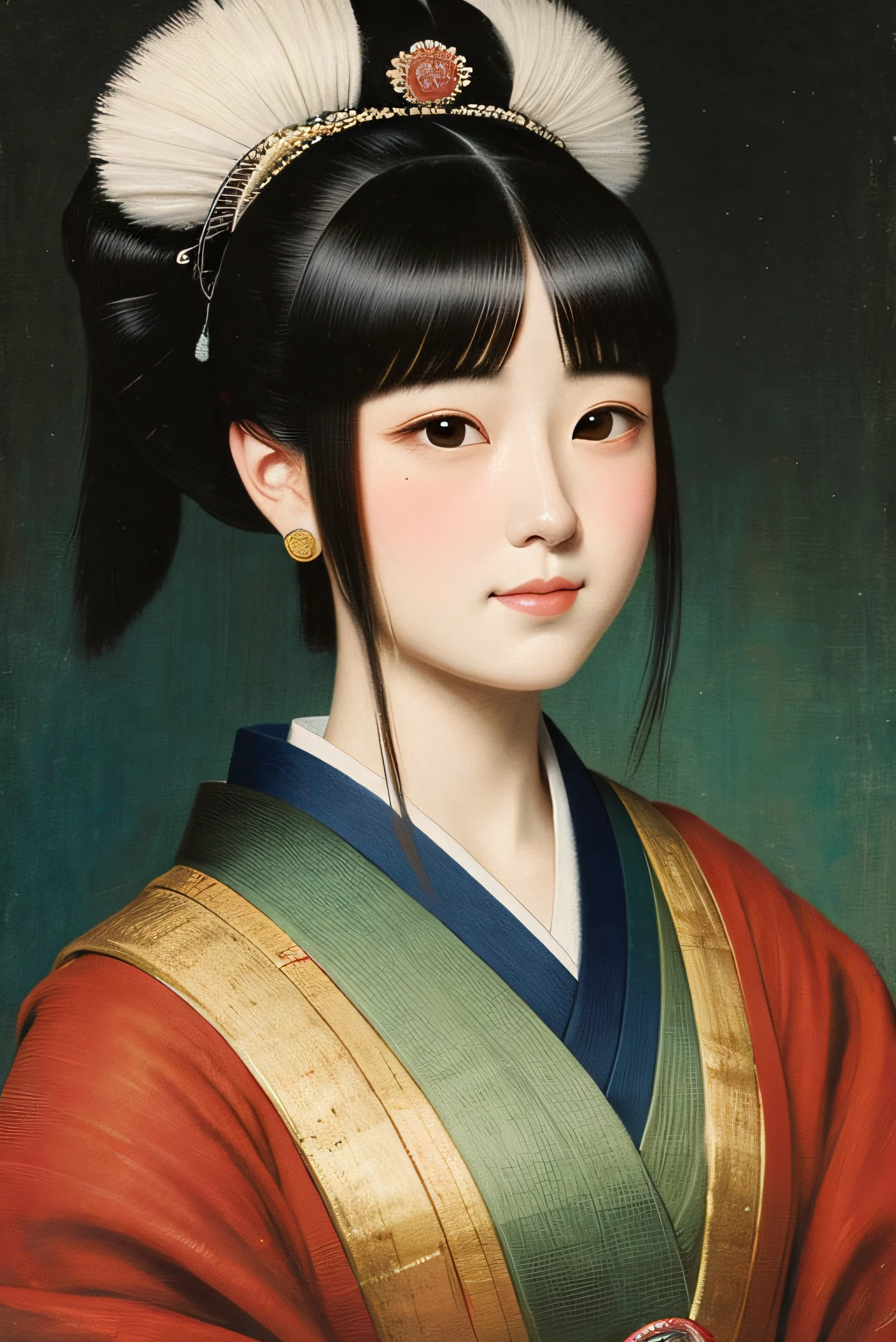 Let's draw a picture of a mysterious Japanese woman from the Edo period with beautiful eyes..