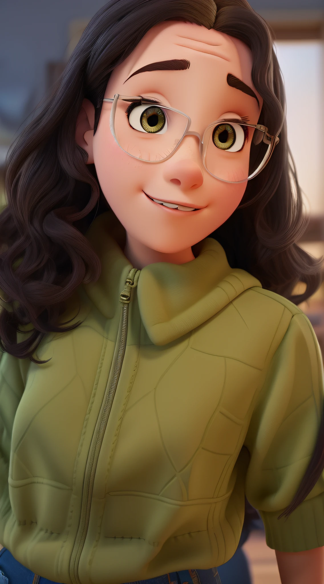Uma adolescente branca estilo disney pixar, alta qualidade, melhor qualidade