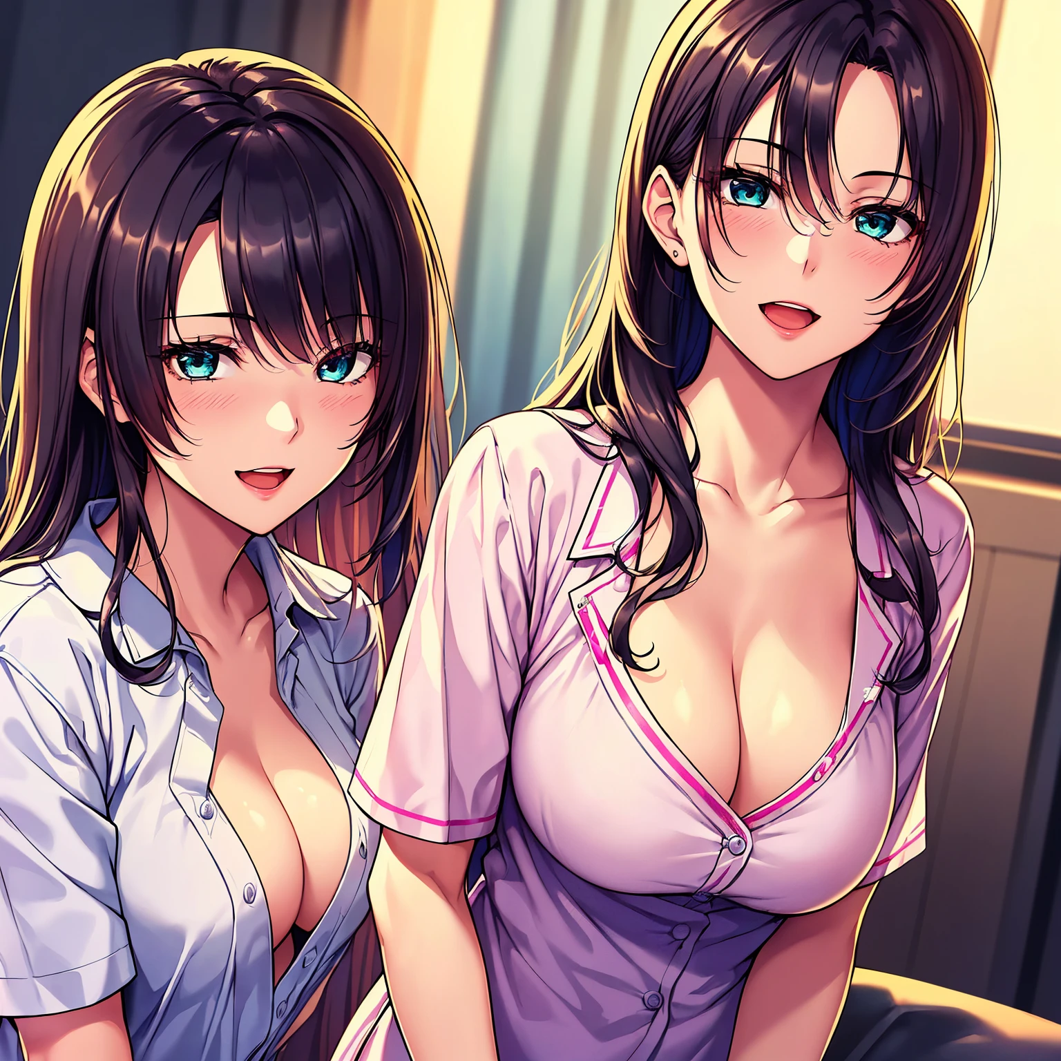 (top-quality、masterpiece、very high res、An ultra-high picture quality、High quality pixels)、(1girl in,She is a very beautiful woman、and she is 20 years old、1 person、Single、独奏:1.5)、(She is a very beautiful woman with a beautiful face)、(Beautiful face written in detail,Beautiful body,Strong-willed eyes,Beautiful eyes,Beautiful hair,Beautiful skin texture)、(Beautiful hair quality,Variety of hairstyles)、(Lovely smile,Open mouth)、(Wearing nurse clothes,nurse,nurse,Hospital room,Examination room,hospitals,medical examination,nurse,see a doctor),Beautiful Art Style,an animated character、(The whole picture、Detailed picture、accurate anatomy、Defect-free images、extremely detailed picture、Accurate images、image perfect)、(Best Shot Photo 1.2)