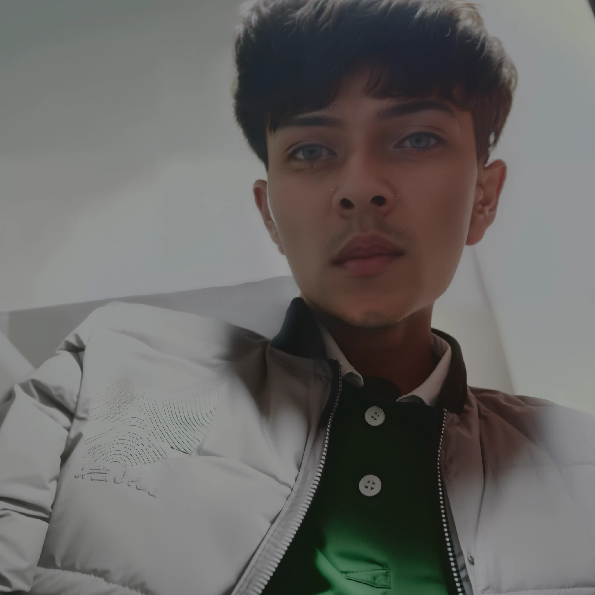 there is a man that is sitting down with a jacket on, profile picture 1024px, profile pic, around 1 9 years old, wearing green jacket, mohamed chahin style, profile picture, hyung tae, picture, very very low quality picture, old picture, profile shot, high quality upload, with accurate face