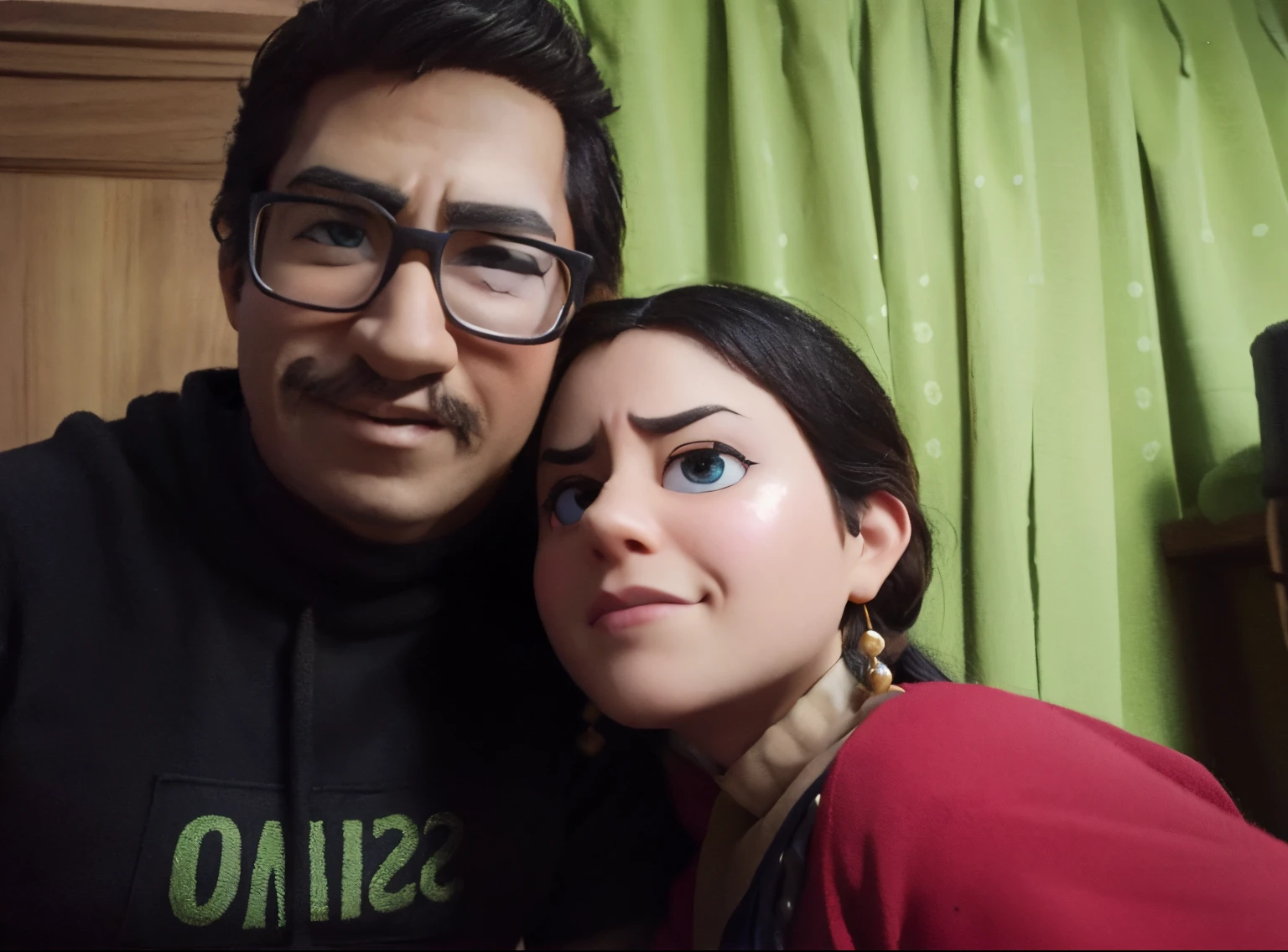 Pareja De Estilo Disney dibujo animado tipo coco