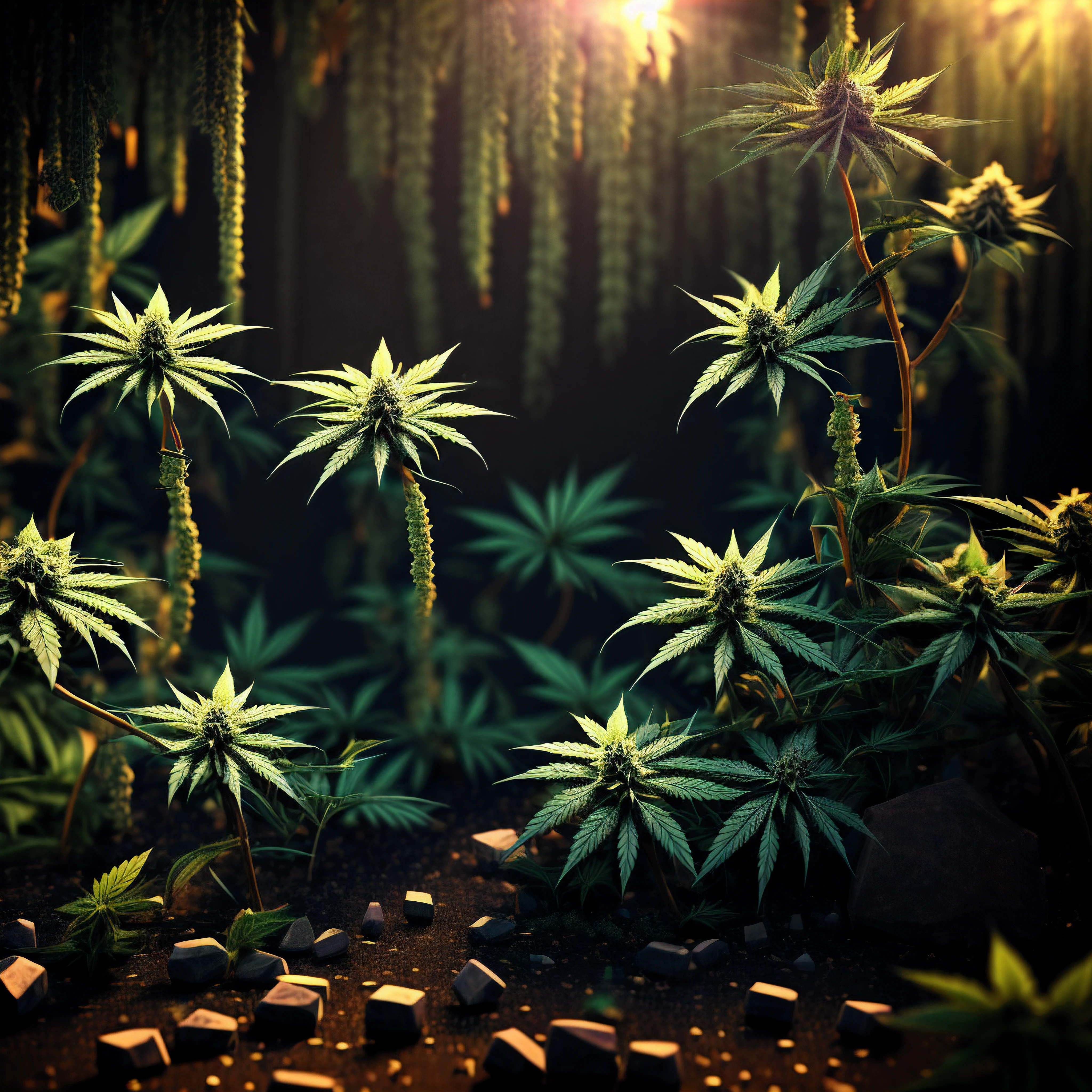 The Marijuana vines crept across their skin, tendrils worming into pores, twining around limbs. At first it was a tickle, a tease, marijuana leaves fluttering over flesh. But then the vines thickened, tightened, thorns digging in, not to draw blood but to anchor. They felt the marijuana pulse inside them giving them pure euphoria, cannabinoids polluting in their veins, marijuana crystals and resin start creeping into their bones. They watched looking at them selves as they sat in a room of mirrors what showed the image on every surface, immobilized with euphoria, as THC AND CBD seeped through their skin, etching rainbow like shadows. The last remains of their humanity withered as the marijuana wrapped them in marijuana flower and marijuana crystals, reducing them to pure euphoria. Soon there was no visible trace of the man, only a human-shaped mass of marijuana standing there.