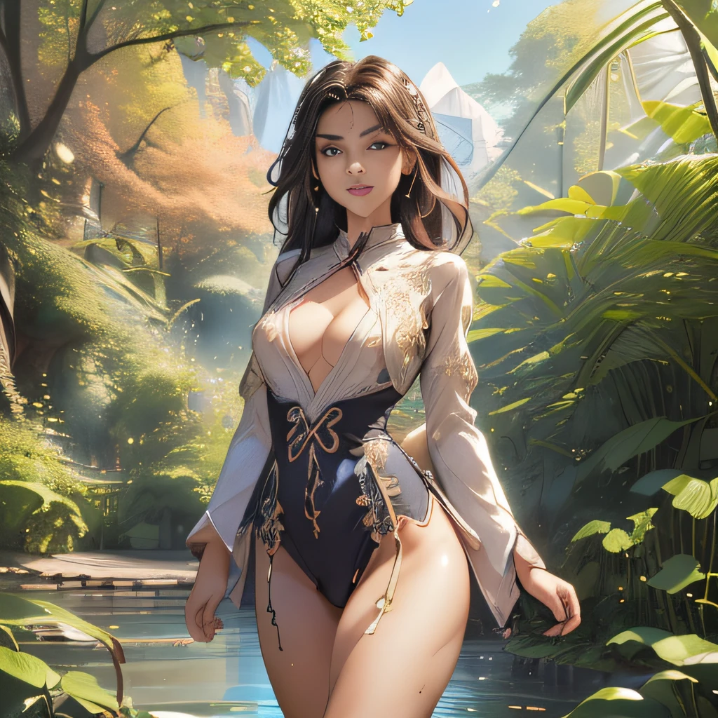 (extremely detailed 8K wallpaper:2), (photo:2), (24 years old Xuan Beautiful girl:2), (gives a lecture to friends:2), Detailed (Face & Eyes), (hyper realistic:1), (Highly detailed:1), (Epic Realistic:1), rim light, (Maximum details:1), Cosy, (body complet:1.3), (looking a viewer:2), (Attractive qualities of a woman:2), (attractive female:2), (Attractive:2), Smile, intelligence, sympathy, Grace, A sense of style, Fitness, Care, optimism, (sensitivity:2), frankness, Romantic gestures, playfulness, Fashion Sense, (sensuality:2), charm, modesty, Thoughtfulness, (femininity:1), flirtatiousness, warmth, (Physical Attractiveness:2), beautiful smile, Love of Life, Strength and power, Vulnerability, curiosity, wonder, Love, (Nature's prehistory:2), Kawaii, waifu, beautiful breasts, (attractive body:2), (handsome body:2), BEAUTIFUL POSE, attractive pose, (nice feet:1.0), (beautiful clothing:1), (Classic clothes:2), (elegant clothing:2), (European Clothing:2), detailed clothes, (upskirt:1), (blouse:1), (provocative pose)