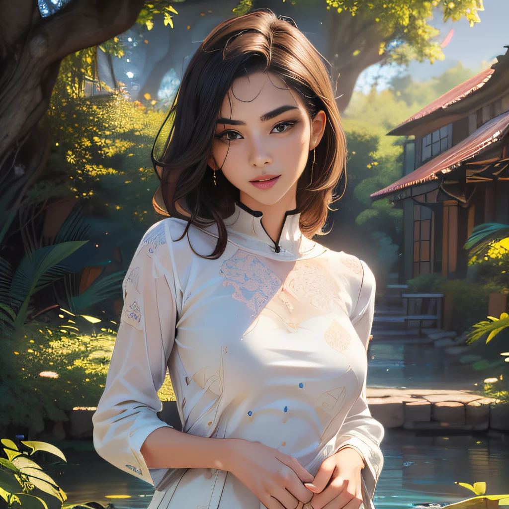 (extremely detailed 8K wallpaper:2), (photo:2), (24 years old Xuan Beautiful girl:2), (gives a lecture to friends:2), Detailed (Face & Eyes), (hyper realistic:1), (Highly detailed:1), (Epic Realistic:1), rim light, (Maximum details:1), Cosy, (body complet:1.3), (looking a viewer:2), (Attractive qualities of a woman:2), (attractive female:2), (Attractive:2), Smile, intelligence, sympathy, Grace, A sense of style, Fitness, Care, optimism, (sensitivity:2), frankness, Romantic gestures, playfulness, Fashion Sense, (sensuality:2), charm, modesty, Thoughtfulness, (femininity:1), flirtatiousness, warmth, (Physical Attractiveness:2), beautiful smile, Love of Life, Strength and power, Vulnerability, curiosity, wonder, Love, (Nature's prehistory:2), Kawaii, waifu, beautiful breasts, (attractive body:2), (handsome body:2), BEAUTIFUL POSE, attractive pose, (nice feet:1.0), (beautiful clothing:1), (Classic clothes:2), (elegant clothing:2), (European Clothing:2), detailed clothes, (upskirt:1), (blouse:1), (provocative pose)
