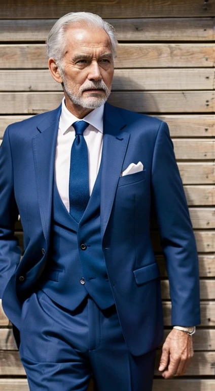 handsome old man suit