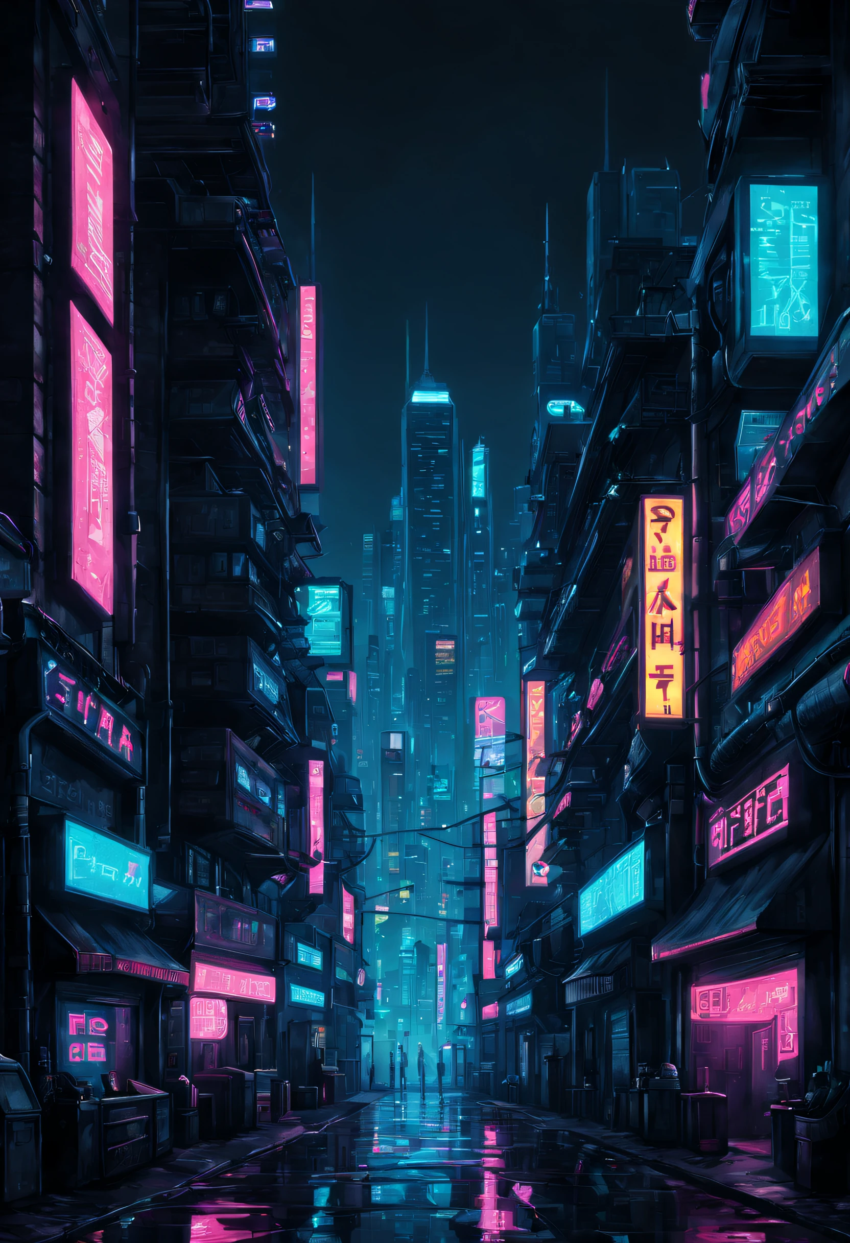 cyberpunk pixel city