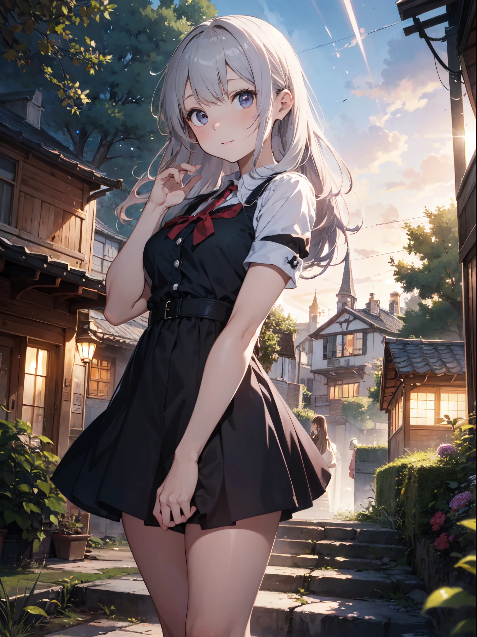 (Master masterpiece、top-quality、highest grade、offcial art、Beautifully Aesthetic:1.2)、(Master masterpiece、top-quality、top-quality、offcial art、Beautifully Aesthetic:1.2)、(Master masterpiece、top-quality、top-quality、offcial art、Beautifully Aesthetic:1.2)、(1girl in:1.3)、ighly detailed、(Fractal Art:1.3)、white hair、Light purple eyes、Bob Hair、colourfull、highestdetailed、「Enchanting witch from another world」This painting titled、It depicts a captivating beautiful witch manipulating magic in the castle gardens without limits。The castle spreads out、The garden there is、It creates an atmosphere as if a door to another world has appeared..。
Standing at the center is、Beautiful witch in a sophisticated dress。His face is meticulously drawn.、He has a profound expression on his face, as if he strongly wishes for something.。In her hand is a luxurious wand.、From that wand is emitting mighty magical powers。 The magic cast is、It was released as an explosive force from the tip of the wand.、The energy that reverberates through the garden as a beam of colorful light is very powerful.、A beam of light makes a large trajectory in the sky。
The charm of this painting is、The mighty and enchanting beauty of the witch、Eta、It skillfully captures the mystique of the garden.。 、And the witch's facial expressions and movements are very realistic.、It has the power to draw the viewer into the place。
Moreover、the light and shadow production is also stunning。The beam of light emitted by the cane is、Illuminate the gardens and castle、pure、Creates a sense of distance from the visual light source to the witch.。Quality produces realistic images、It can convey visual beauty and story appeal at the same time。
This is、Not only visually appealing works、It is a work that further enriches the visual experience by drawing a story.。 」We are thinking about the theme to the fullest。The images are very realistic and、Very detailed and、Must be a high resolution 16k。Sony F and 24-105mm f / Use a Sony Alpha 4 mirrorless camera with 1G OSS lenses。ISO sensitivity to 32,000、Shutter Speed 1/Set to 125 seconds。The image is、Girl in the center、「Realistic reproduction of fabric texture」The fusion of girl cuteness and fetish ims should be framed。--Al-16:9 --