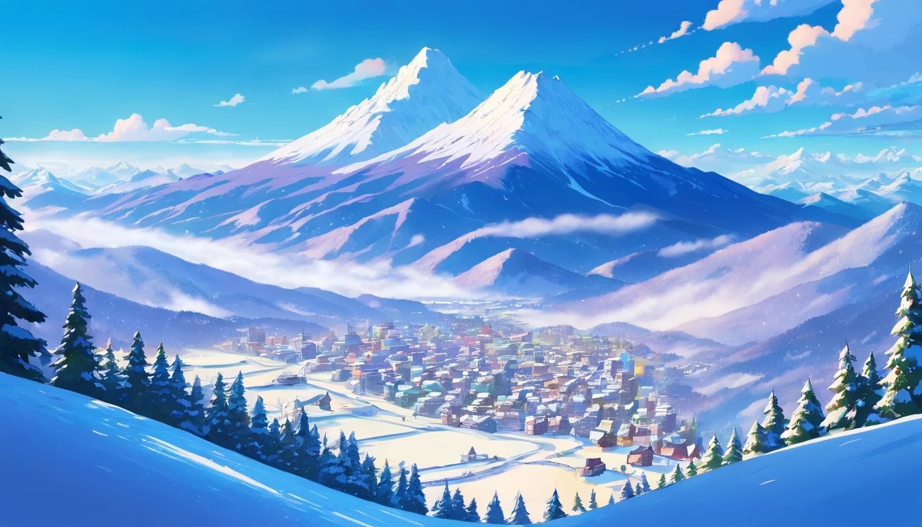 Snow Mountain with Twin Peaks