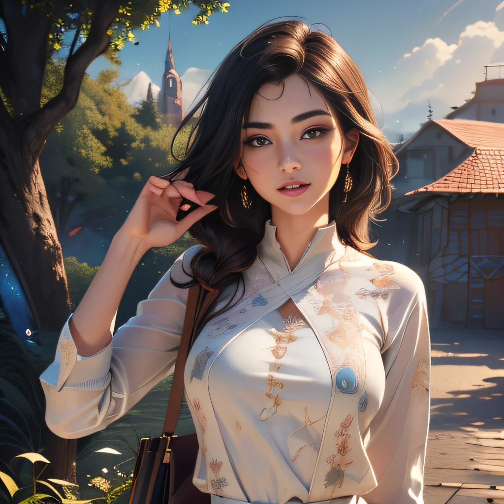 (extremely detailed 8K wallpaper:2), (photo:2), (22 years old Xuan Beautiful girl:2), (gives a lecture to friends:2), Detailed (Face & Eyes), (hyper realistic:1), (Highly detailed:1), (Epic Realistic:1), rim light, (Maximum details:1), Cosy, (body complet:1.3), (looking a viewer:2.0), (Attractive qualities of a woman:2), (attractive female:2), (Attractive:2), Smile, intelligence, sympathy, Grace, A sense of style, Fitness, Care, optimism, (sensitivity:2), frankness, Romantic gestures, playfulness, Fashion Sense, (sensuality:2), charm, modesty, Thoughtfulness, (femininity:1), flirtatiousness, warmth, (Physical Attractiveness:2), beautiful smile, Love of Life, Strength and power, Vulnerability, curiosity, wonder, Love, (Nature's prehistory:2), Kawaii, waifu, beautiful breasts, (attractive body:2), (handsome body:2), BEAUTIFUL POSE, attractive pose, (nice feet:1.0), (beautiful clothing:1), (Classic clothes:2), (elegant clothing:2), (European Clothing:2), detailed clothes, (upskirt:1), (blouse:1), (provocative pose)