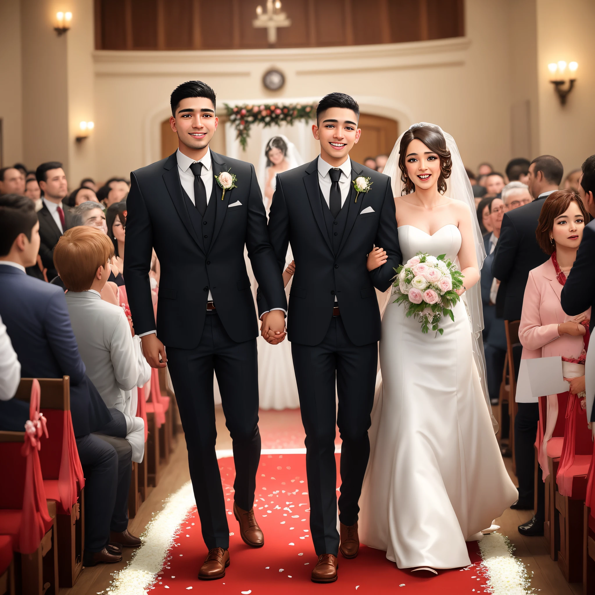 Generate an image for a wedding invitation for Jorge Andrade and Edwin castillo