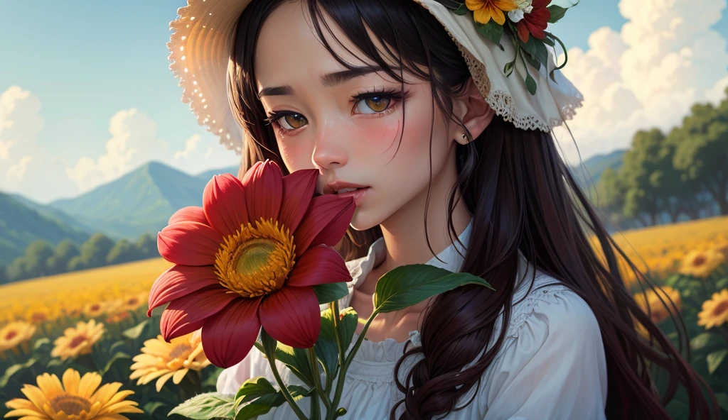 Crimson rain sought flower