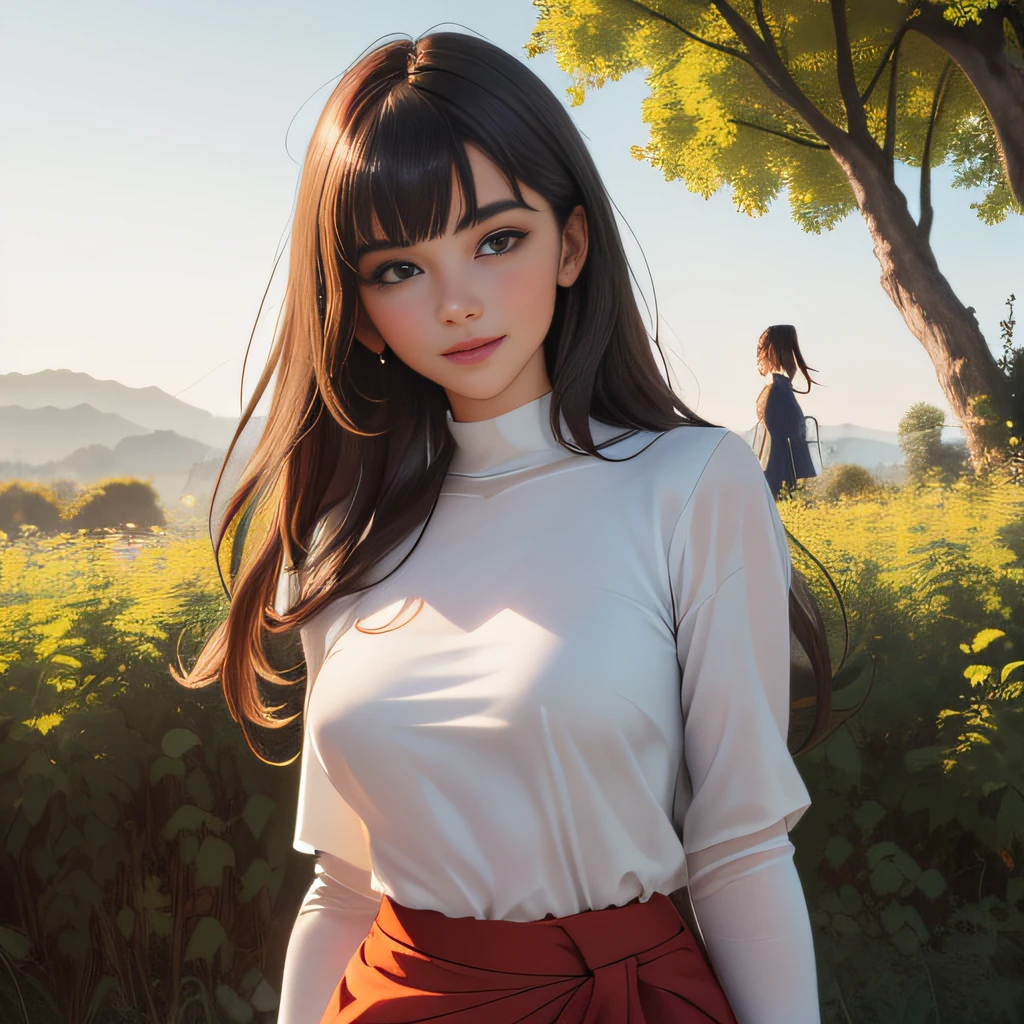 (extremely detailed 8K wallpaper:2), (photo:2), (25 years old Xuan Beautiful girl:2), (gives a lecture to friends:2), Detailed (Face & Eyes), (hyper realistic:1), (Highly detailed:1), (Epic Realistic:1), rim light, (Maximum details:1), Cosy, (body complet:1.3), (looking a viewer:2), (Attractive qualities of a woman:2), (attractive female:2), (Attractive:2), Smile, intelligence, sympathy, Grace, A sense of style, Fitness, Care, optimism, (sensitivity:2), frankness, Romantic gestures, playfulness, Fashion Sense, (sensuality:2), charm, modesty, Thoughtfulness, (femininity:1), flirtatiousness, warmth, (Physical Attractiveness:2), beautiful smile, Love of Life, Strength and power, Vulnerability, curiosity, wonder, Love, (Nature's prehistory:2), Kawaii, waifu, beautiful breasts, (attractive body:2), (handsome body:2), BEAUTIFUL POSE, attractive pose, (nice feet:1.0), (beautiful clothing:1), (Classic clothes:2), (elegant clothing:2), (European Clothing:2), detailed clothes, (upskirt:1), (blouse:1), (provocative pose)