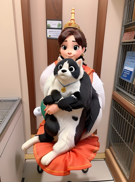 Veterinaria japonesa linda princesa