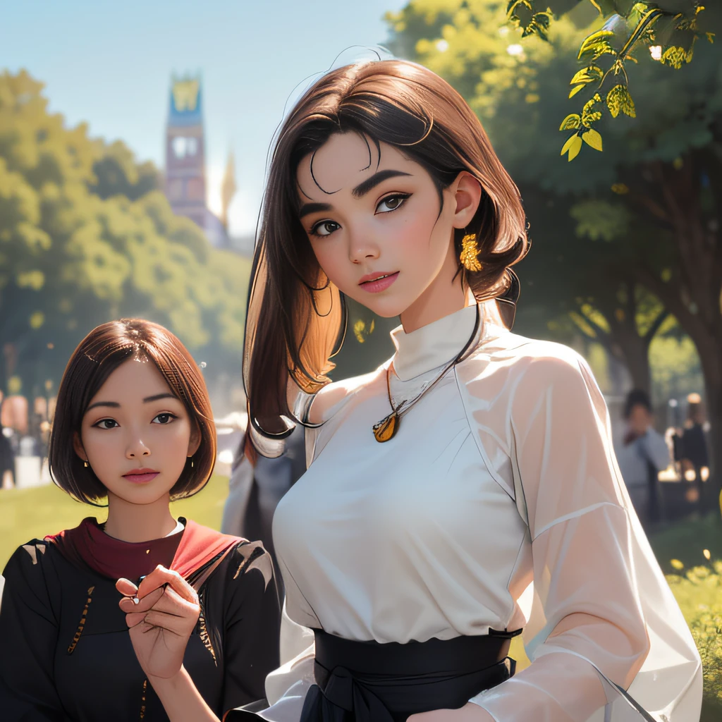(extremely detailed 8K wallpaper:2), (photo:2), (25 years old Xuan Beautiful girl:2), (gives a lecture to friends:2), Detailed (Face & Eyes), (hyper realistic:1), (Highly detailed:1), (Epic Realistic:1), rim light, (Maximum details:1), Cosy, (body complet:1.3), (looking a viewer:2), (Attractive qualities of a woman:2), (attractive female:2), (Attractive:2), Smile, intelligence, sympathy, Grace, A sense of style, Fitness, Care, optimism, (sensitivity:2), frankness, Romantic gestures, playfulness, Fashion Sense, (sensuality:2), charm, modesty, Thoughtfulness, (femininity:1), flirtatiousness, warmth, (Physical Attractiveness:2), beautiful smile, Love of Life, Strength and power, Vulnerability, curiosity, wonder, Love, (Nature's prehistory:2), Kawaii, waifu, beautiful breasts, (attractive body:2), (handsome body:2), BEAUTIFUL POSE, attractive pose, (nice feet:1.0), (beautiful clothing:1), (Classic clothes:2), (elegant clothing:2), (European Clothing:2), detailed clothes, (upskirt:1), (blouse:1), (provocative pose)