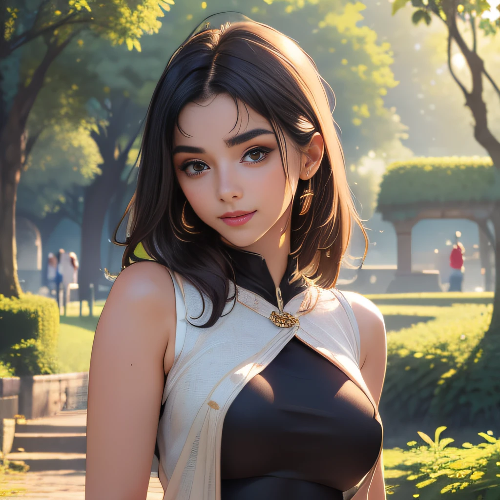 (extremely detailed 8K wallpaper:2), (photo:2), (25 years old Xuan Beautiful girl:2), (gives a lecture to friends:2), Detailed (Face & Eyes), (hyper realistic:1), (Highly detailed:1), (Epic Realistic:1), rim light, (Maximum details:1), Cosy, (body complet:1.3), (looking a viewer:2), (Attractive qualities of a woman:2), (attractive female:2), (Attractive:2), Smile, intelligence, sympathy, Grace, A sense of style, Fitness, Care, optimism, (sensitivity:2), frankness, Romantic gestures, playfulness, Fashion Sense, (sensuality:2), charm, modesty, Thoughtfulness, (femininity:1), flirtatiousness, warmth, (Physical Attractiveness:2), beautiful smile, Love of Life, Strength and power, Vulnerability, curiosity, wonder, Love, (Nature's prehistory:2), Kawaii, waifu, beautiful breasts, (attractive body:2), (handsome body:2), BEAUTIFUL POSE, attractive pose, (nice feet:1.0), (beautiful clothing:1), (Classic clothes:2), (elegant clothing:2), (European Clothing:2), detailed clothes, (upskirt:1), (blouse:1), (provocative pose)