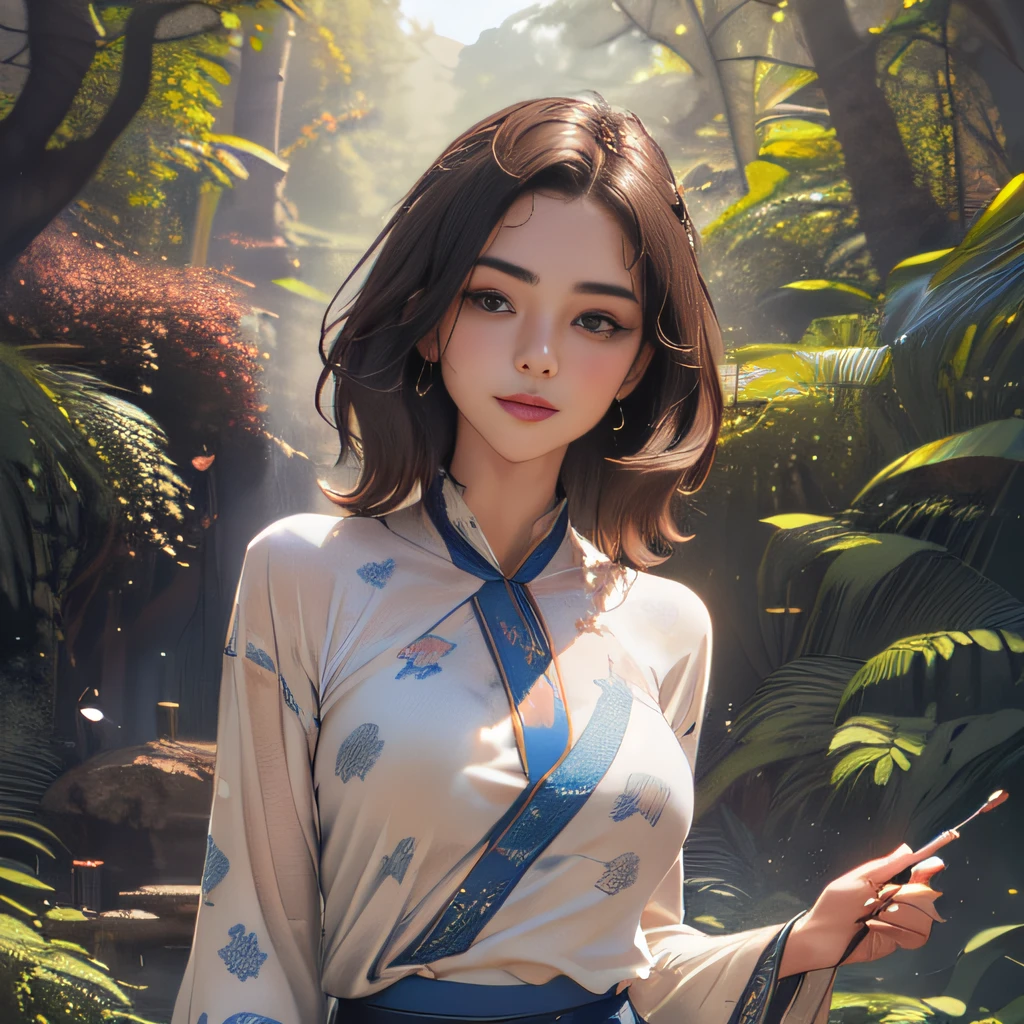 (extremely detailed 8K wallpaper:2), (photo:2), (25 years old Xuan Beautiful girl:2), (gives a lecture to friends:2), Detailed (Face & Eyes), (hyper realistic:1), (Highly detailed:1), (Epic Realistic:1), rim light, (Maximum details:1), Cosy, (body complet:1.3), (looking a viewer:2), (Attractive qualities of a woman:2), (attractive female:2), (Attractive:2), Smile, intelligence, sympathy, Grace, A sense of style, Fitness, Care, optimism, (sensitivity:2), frankness, Romantic gestures, playfulness, Fashion Sense, (sensuality:2), charm, modesty, Thoughtfulness, (femininity:1), flirtatiousness, warmth, (Physical Attractiveness:2), beautiful smile, Love of Life, Strength and power, Vulnerability, curiosity, wonder, Love, (Nature's prehistory:2), Kawaii, waifu, beautiful breasts, (attractive body:2), (handsome body:2), BEAUTIFUL POSE, attractive pose, (nice feet:1.0), (beautiful clothing:1), (Classic clothes:2), (elegant clothing:2), (European Clothing:2), detailed clothes, (upskirt:1), (blouse:1), (provocative pose)