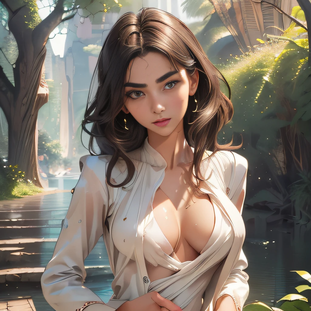 (extremely detailed 8K wallpaper:2), (photo:2), (25 years old Xuan Beautiful girl:2), (gives a lecture to friends:2), Detailed (Face & Eyes), (hyper realistic:1), (Highly detailed:1), (Epic Realistic:1), rim light, (Maximum details:1), Cosy, (body complet:1.3), (looking a viewer:2), (Attractive qualities of a woman:2), (attractive female:2), (Attractive:2), Smile, intelligence, sympathy, Grace, A sense of style, Fitness, Care, optimism, (sensitivity:2), frankness, Romantic gestures, playfulness, Fashion Sense, (sensuality:2), charm, modesty, Thoughtfulness, (femininity:1), flirtatiousness, warmth, (Physical Attractiveness:2), beautiful smile, Love of Life, Strength and power, Vulnerability, curiosity, wonder, Love, (Nature's prehistory:2), Kawaii, waifu, beautiful breasts, (attractive body:2), (handsome body:2), BEAUTIFUL POSE, attractive pose, (nice feet:1.0), (beautiful clothing:1), (Classic clothes:2), (elegant clothing:2), (European Clothing:2), detailed clothes, (upskirt:1), (blouse:1), (provocative pose)