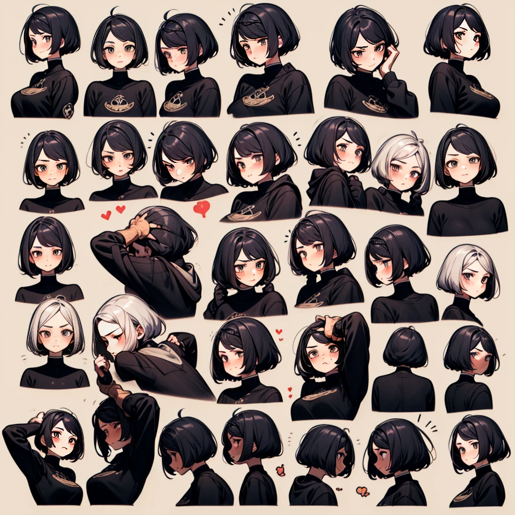 seios grandes bonitos,Pequenos Diabos Vermelhos,Ele Maverick...,Jaqueta de couro punk preta,Trava de corrente,pacote de emojis,9 emojis,Folha de emojis.,Alinhar arranjo,A variety of gestures and expressions(Luto,espanto,Divirta-se,emocionante,grandes risos,Touch your head,Vender moe, esperar),anthropomorphic style,estilo disney,black strokes,different emotions,A variety of gestures and expressions,10