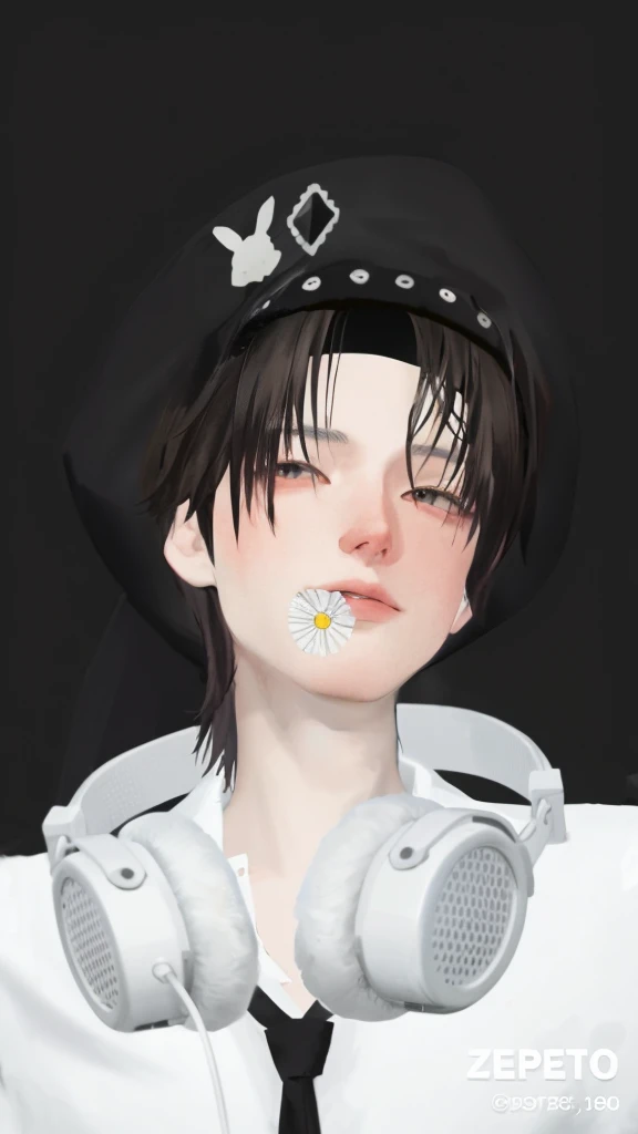 Absurdres masterpiece HDR high quality Picture a young handsome Korean boy from webtoon with warm and friendly features wearing a simple and comfortable casual outfit. He sports a clean, fresh haircut that accentuates his natural good looks, and a smirking face and anime eyes