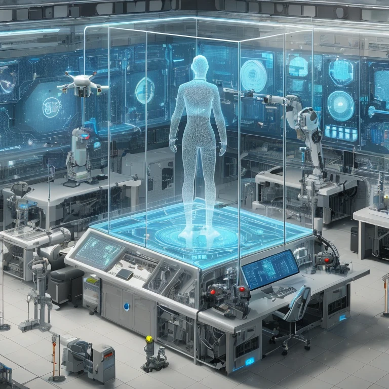 Sci-fi futuristic room with a futuristic man and a robot.., Futuristic scientific laboratory, laboratorio futurista, en sala de laboratorio futurista, Dentro de una base militar futurista, Futuristic chemistry laboratory, Futuristic production plant, Futuristic cloning installation, De pie dentro de un laboratorio futurista, HQ Sci-Fi Cybernetic Implants, Sci-Fi Robot Repair Shop., Surreal sci-fi scenography