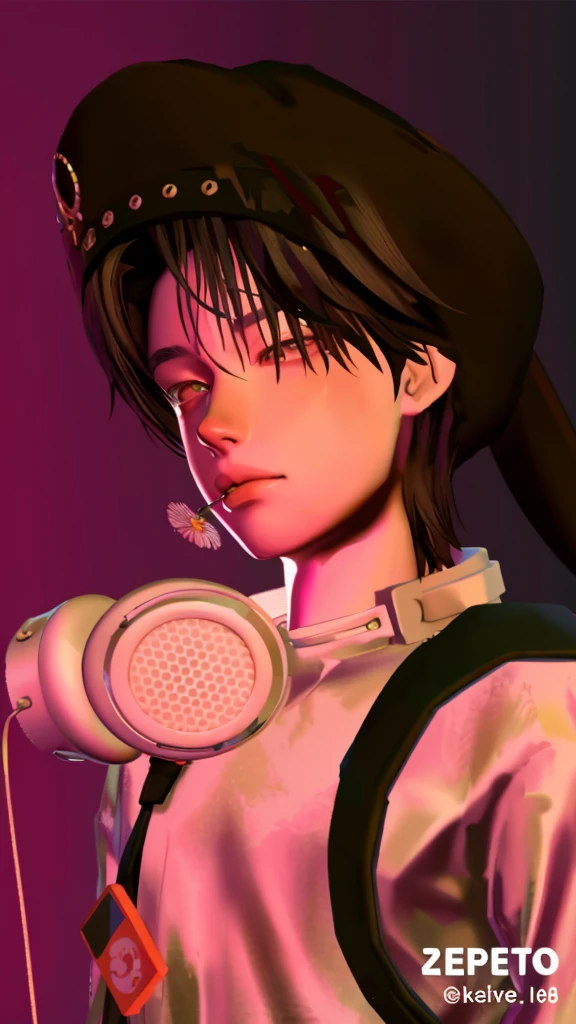 Absurdres masterpiece HDR high quality Picture a young handsome Korean boy from webtoon with warm and friendly features wearing a simple and comfortable casual outfit. He sports a clean, fresh haircut that accentuates his natural good looks, and a smirking face and anime eyes