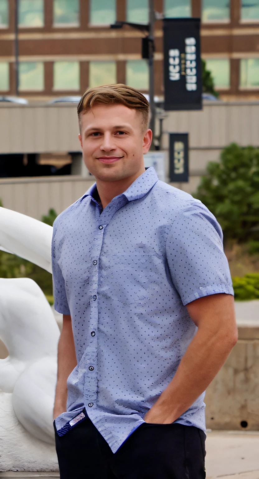 (best quality,highres,masterpiece:1.2),professional,headshot,masculine,unwrinkled shirt,well-groomed,confident expression,sharp focus,professional lighting,subtle background,neutral colors,portrait, ultradetailed