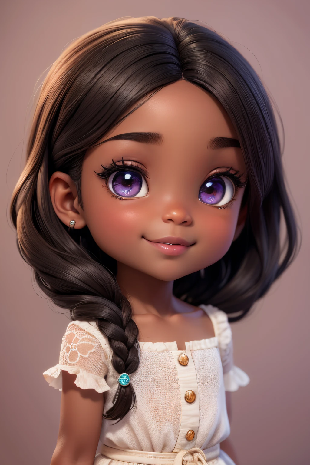 chibi 1 african children dark brown skin:5, sorriso bonito, sentado ((corpo inteiro))) "various emotions" sombras realistas, olhos brilhantes, pele detalhada, olhos castanhos esverdeados ligeiramente brilhantes, Pose para foto, longos cabelos negros encaracolados, flores no cabelo, estilo rapunzel, Very detailed, Rosto 8k altamente detalhado, Formato de rosto perfeito, perfect full lips, nariz perfeito, olhos bonitos e corretos, Observador, vestido de noiva: 3.45, Flores de cabelo, master part , best quality, only one, jeans, soio, Advanced Chibi