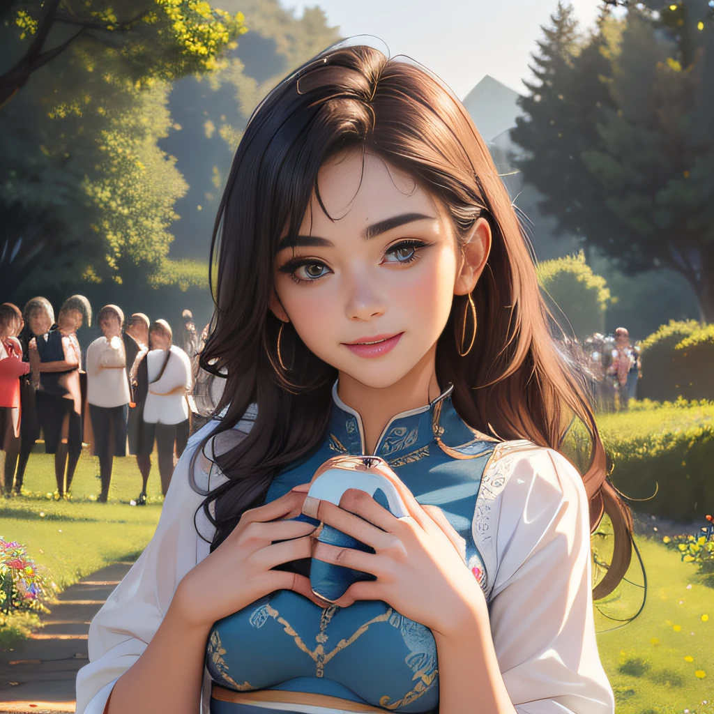 (extremely detailed 8K wallpaper:2), (photo:2), (24 years old Xuan Beautiful girl:2), (gives a lecture to friends:2), Detailed (Face & Eyes), (hyper realistic:1), (Highly detailed:1), (Epic Realistic:1), rim light, (Maximum details:1), Cosy, (body complet:1.3), (looking a viewer:2), (Attractive qualities of a woman:2), (attractive female:2), (Attractive:2), Smile, intelligence, sympathy, Grace, A sense of style, Fitness, Care, optimism, (sensitivity:2), frankness, Romantic gestures, playfulness, Fashion Sense, (sensuality:2), charm, modesty, Thoughtfulness, (femininity:1), flirtatiousness, warmth, (Physical Attractiveness:2), beautiful smile, Love of Life, Strength and power, Vulnerability, curiosity, wonder, Love, (Nature's prehistory:2), Kawaii, waifu, beautiful breasts, (attractive body:2), (handsome body:2), BEAUTIFUL POSE, attractive pose, (nice feet:1.0), (beautiful clothing:1), (Classic clothes:2), (elegant clothing:2), (European Clothing:2), detailed clothes, (upskirt:1), (blouse:1), (provocative pose)