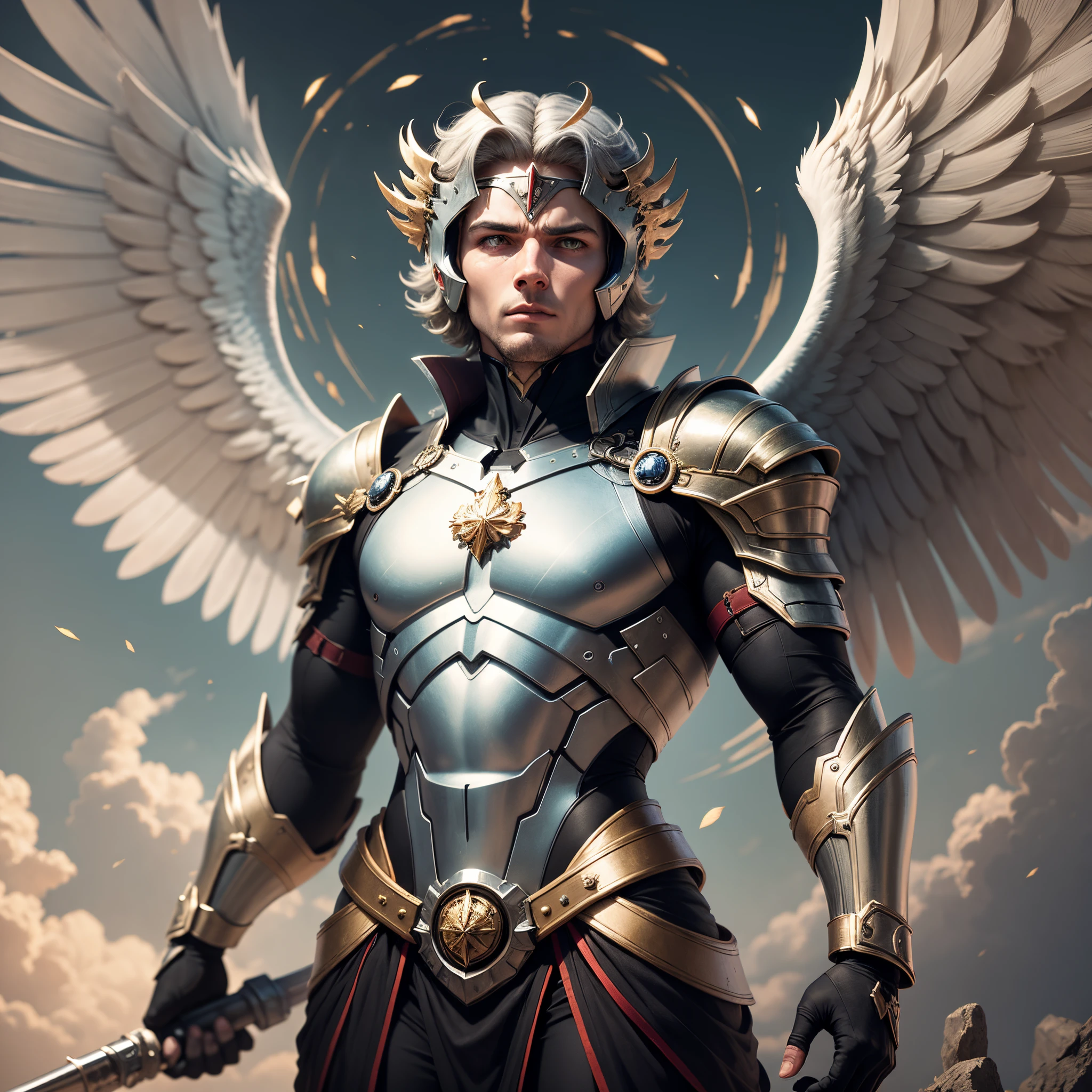 Archangel Michael flapping his wings hides ,8k,ultrareakistic,cinematic --auto --s2