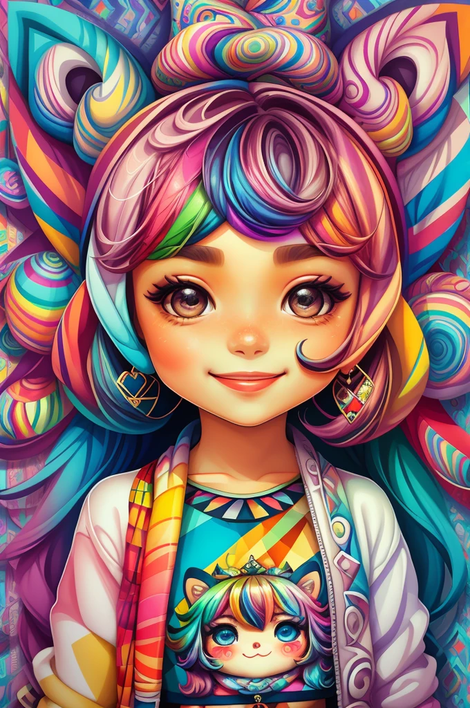 (Lulu of Pumerania ),(happy)),(2ear)), Eduardo Kobra padding ,wall PORTRAIT geometric multidimensional, art, chibi,
yang08k, beautiful, colorful,
masterpieces, top quality, best quality, official art, beautiful and aesthetic,