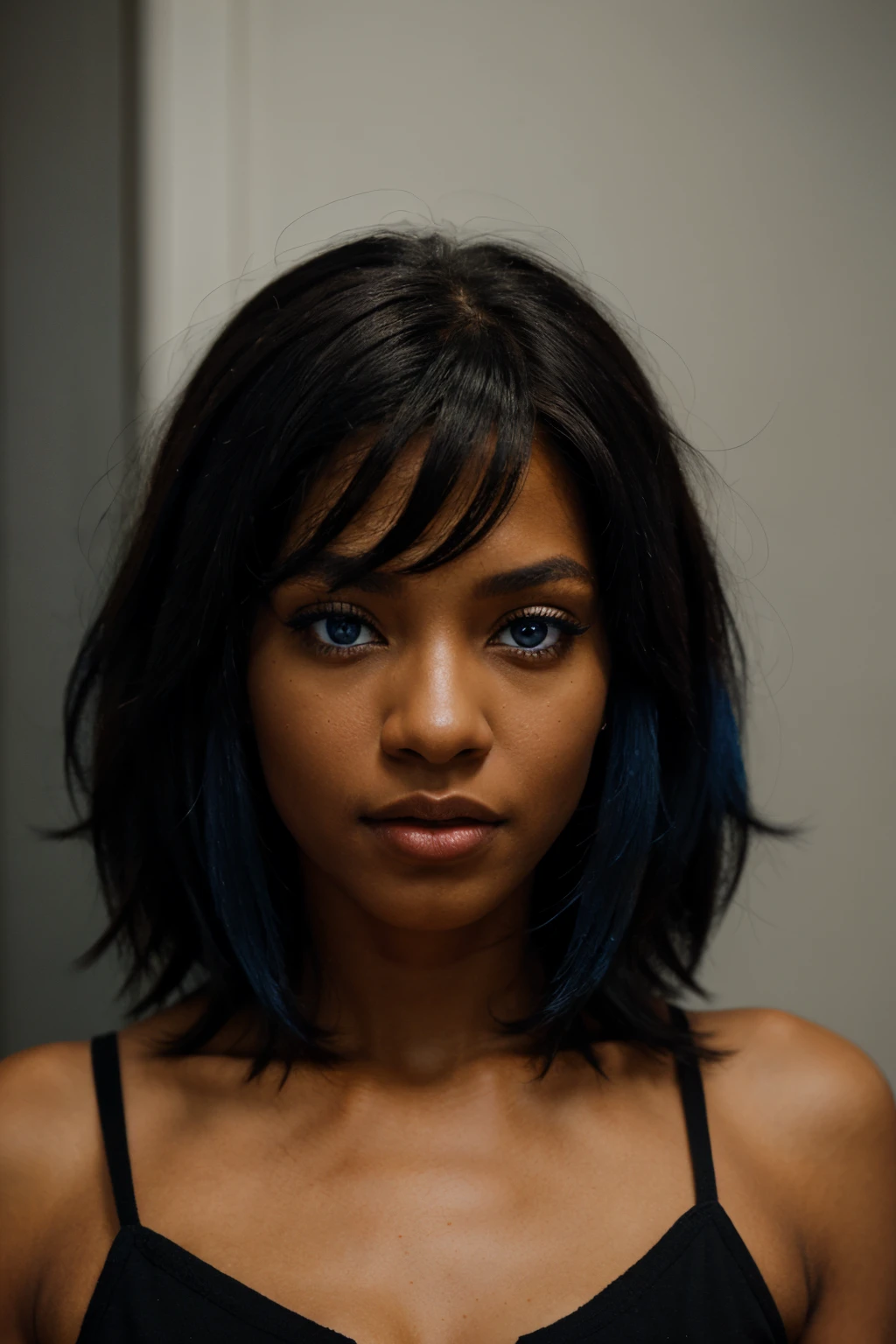 black woman with blue eyes