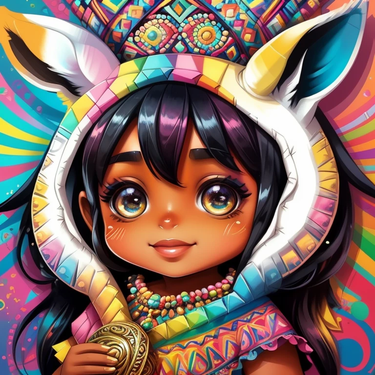 (Lulu da pumerania ),(feliz)),(2orelha)), Eduardo Kobra acolchoamento ,multidimensional geometric PORTRAIT wall, arte, chibi, pele negra,
yang08k, lindo, colorido,
obras-primas, qualidade superior, melhor qualidade, arte oficial, beautiful and aesthetic,