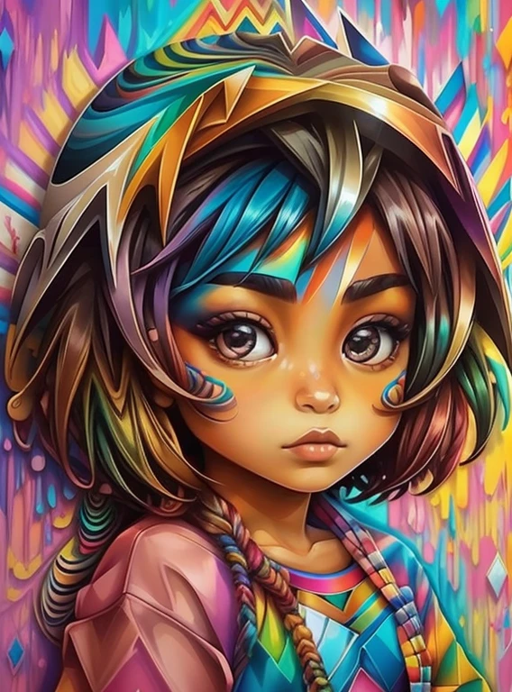 (bubby), Eduardo Kobra acolchoamento ,multidimensional geometric PORTRAIT wall, arte, chibi,
yang08k, lindo, colorido,
obras-primas, qualidade superior, melhor qualidade, arte oficial, beautiful and aesthetic,