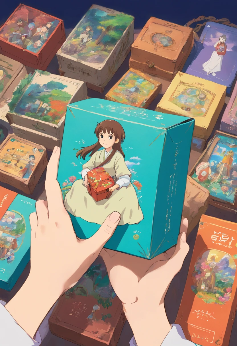 hand holding box
